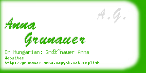 anna grunauer business card